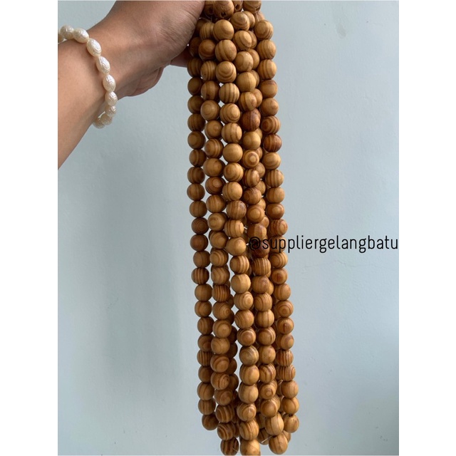 bahan Kokka Koka Kaukah 16mm kayu craft gelang kalung serat cokelat