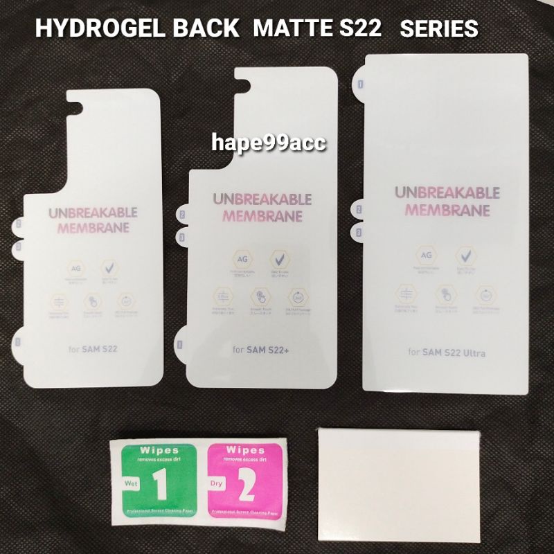 Samsung S22 S22 Plus S22 Ultra anti gores belakang back hydrogel matte