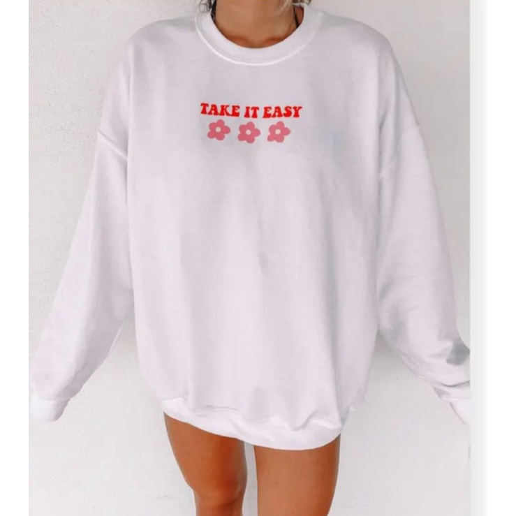 TAKE IT EASY SWEATER OBLONG OVERSIZE WANITA