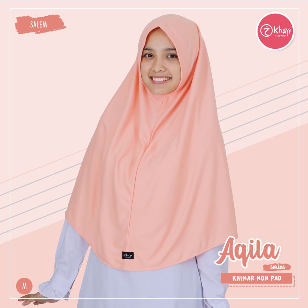Jilbab Aqila Warna Salem Khimar Wanita Muslim Murah Khayr Moswear