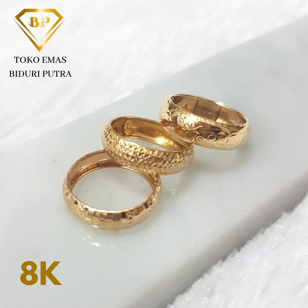 Cincin Bangkok Emas Kuning Asli Kadar 8k/375 toko emas biduri putra