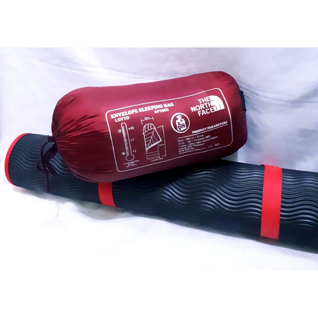 Paket Sleeping Bag Polar Bantal &amp; Matras ~ Kantong Tidur Outdoor Sliping SlipingBag Bantal
