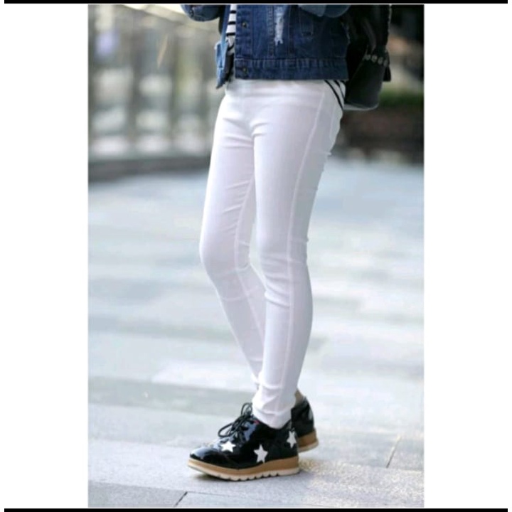 LEGGING JEANS ANAK PEREMPUAN WARNA PUTIH USIA BABY SAMPAI 13 THN