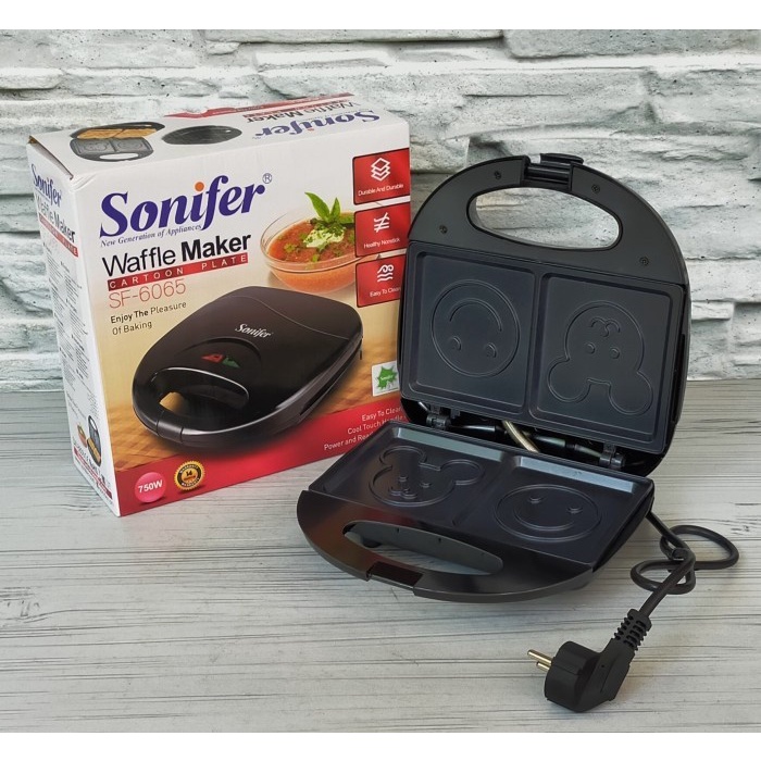 Sonifer SANDWICH WAFFLE MAKER CETAKAN KARTUN ROTI SANDWICH CETAKAN EMOTICON