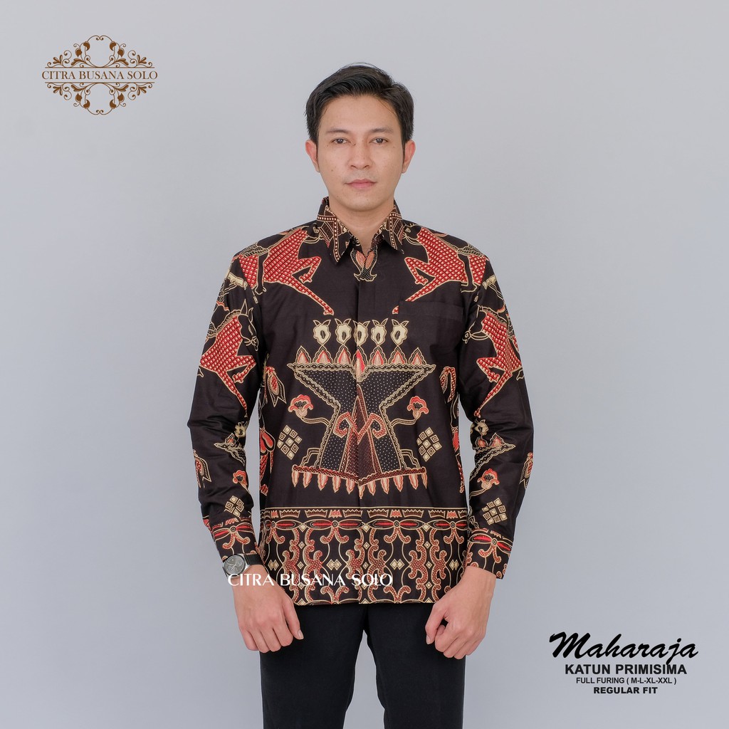 MAHARAJA Kemeja Batik Pria Full Furing Bahan Katun Halus Primisima