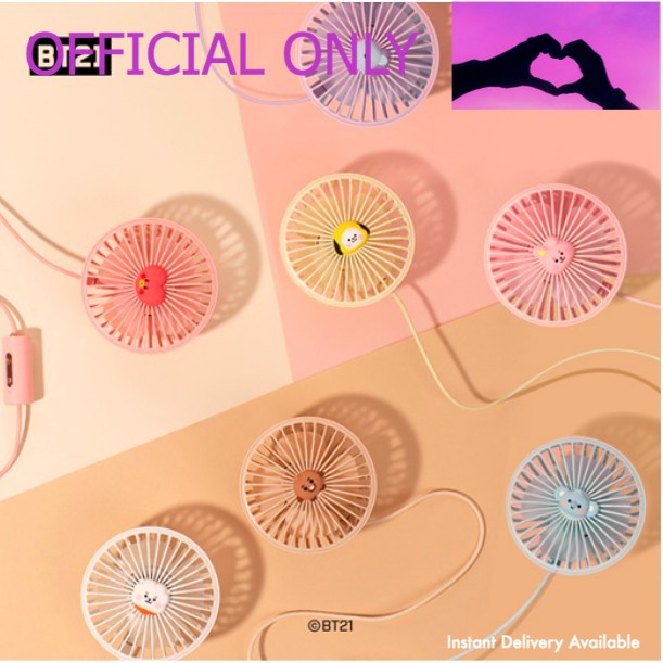 Image of OFFICIAL ONLY - FULL PRICE - BT21 BABY CAR FAN WITH LED LIGHT OFFICIAL FROM LINE FRIENDS STORE #0