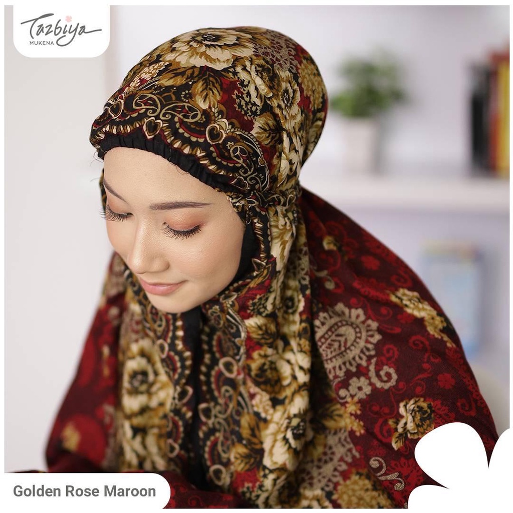 Tazbiya - Mukena Tazbiya Border Golden Rose All Size