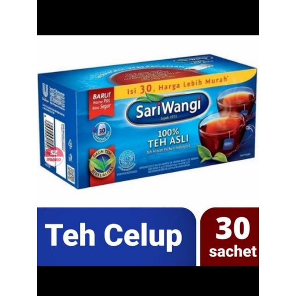 

teh Sari wangi teh celup asli isi 30 kantong