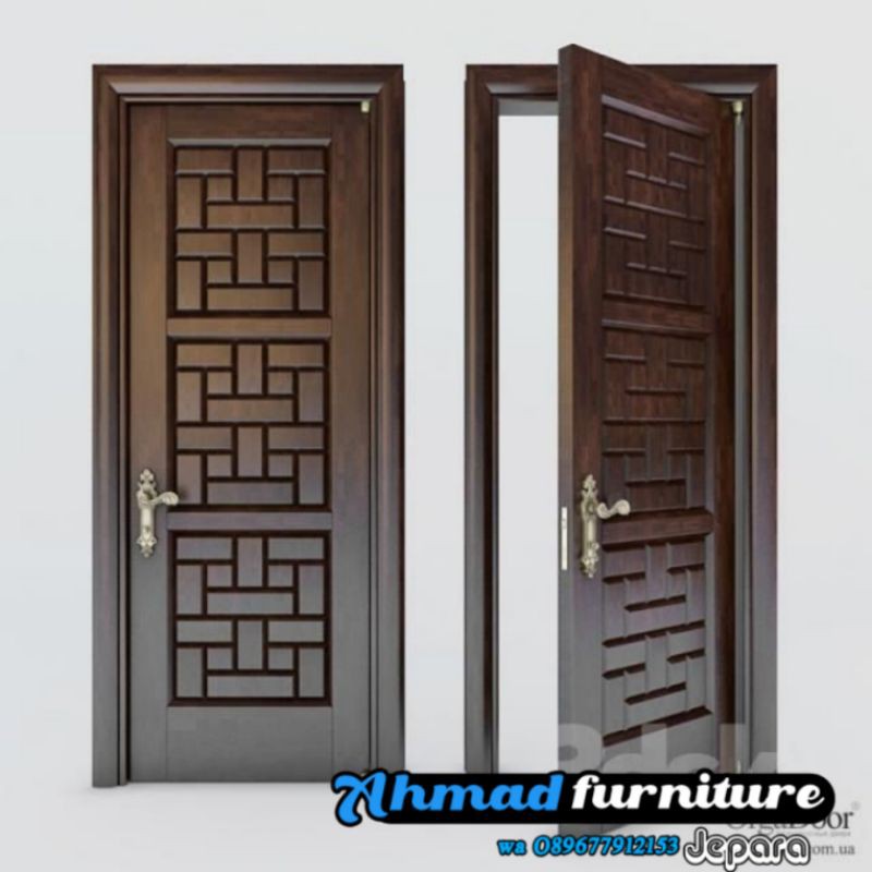 pintu + kusen pintu kamar pintu utama jati tebal