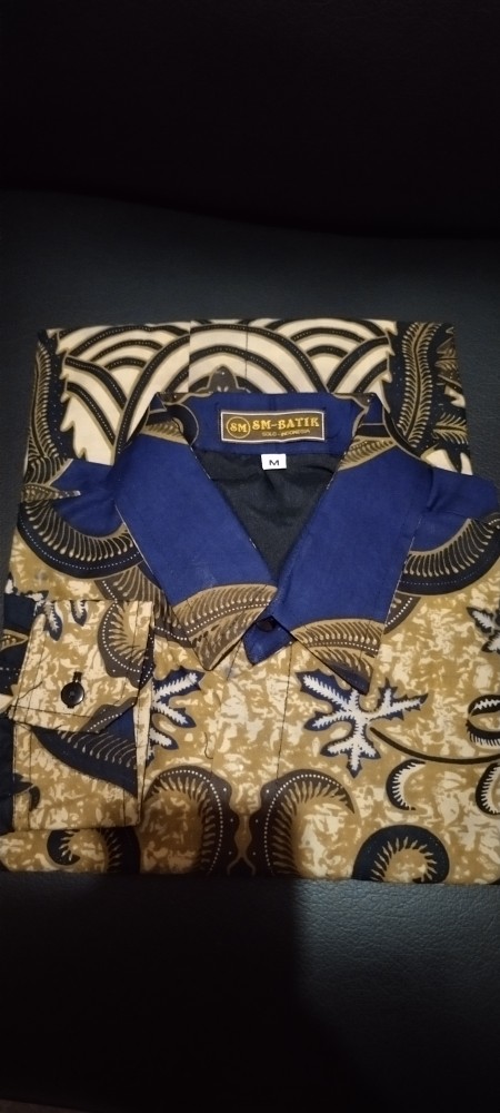 Tirto Batik Khas Solo Kemeja Baju Pria Lengan Panjang Motif Elegan Full Furing Tirto