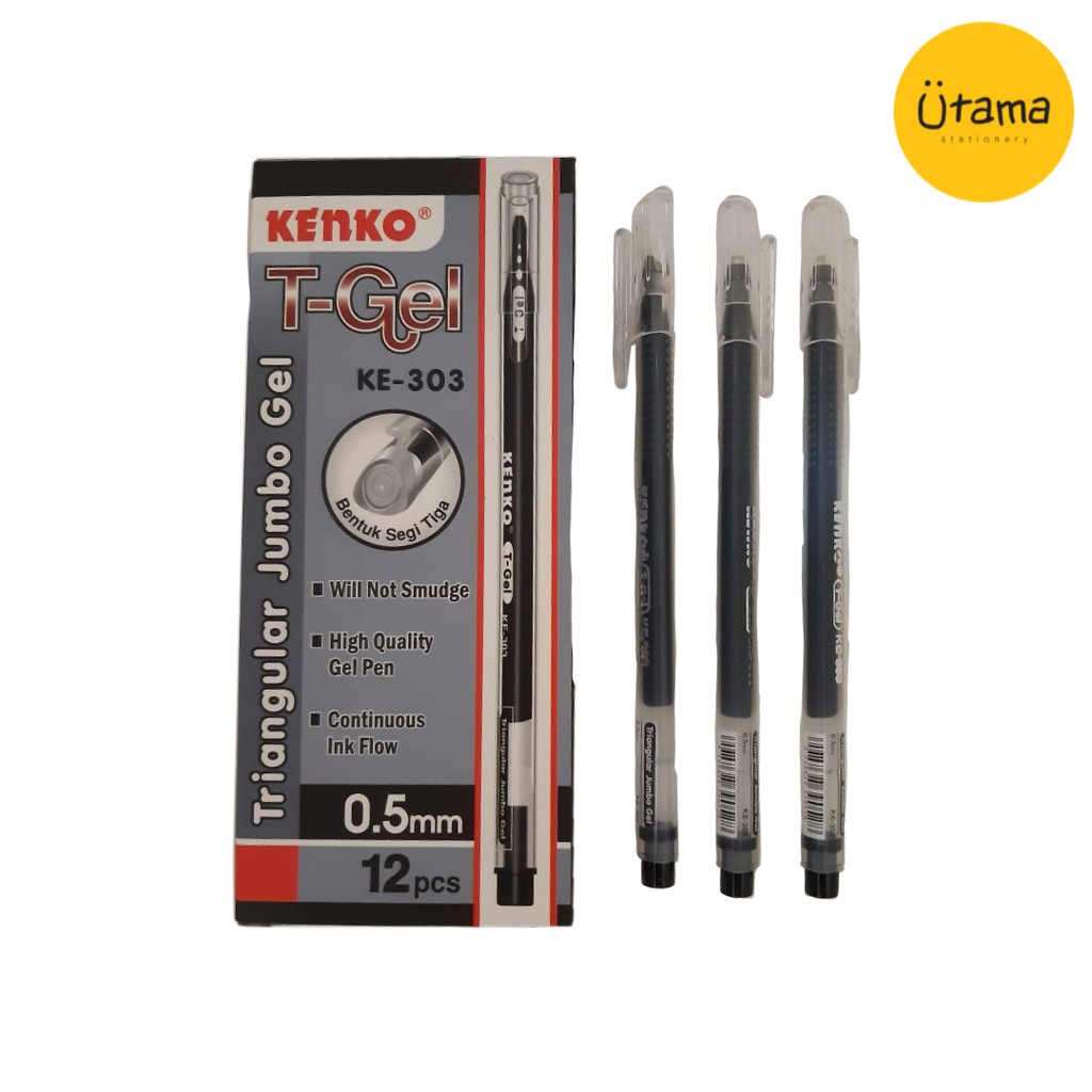 

(GROSIR @ 1.900) Pulpen Kenko KE-303 0.5mm Hitam / Bolpen / Ballpoint / Bolpoin / Pena / Ballpen