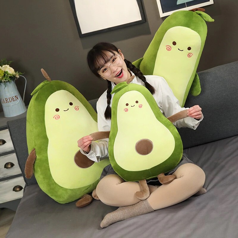 Bantal Sofa Lucu Boneka Bantal Karakter Buah Buahan Alpukat Soft Pillow Plushies Mr. Avocado Lembut Imut