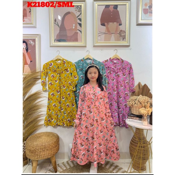 Gamis Anak Bts 6.7.8.9 Baju Muslim Anak Perempuan