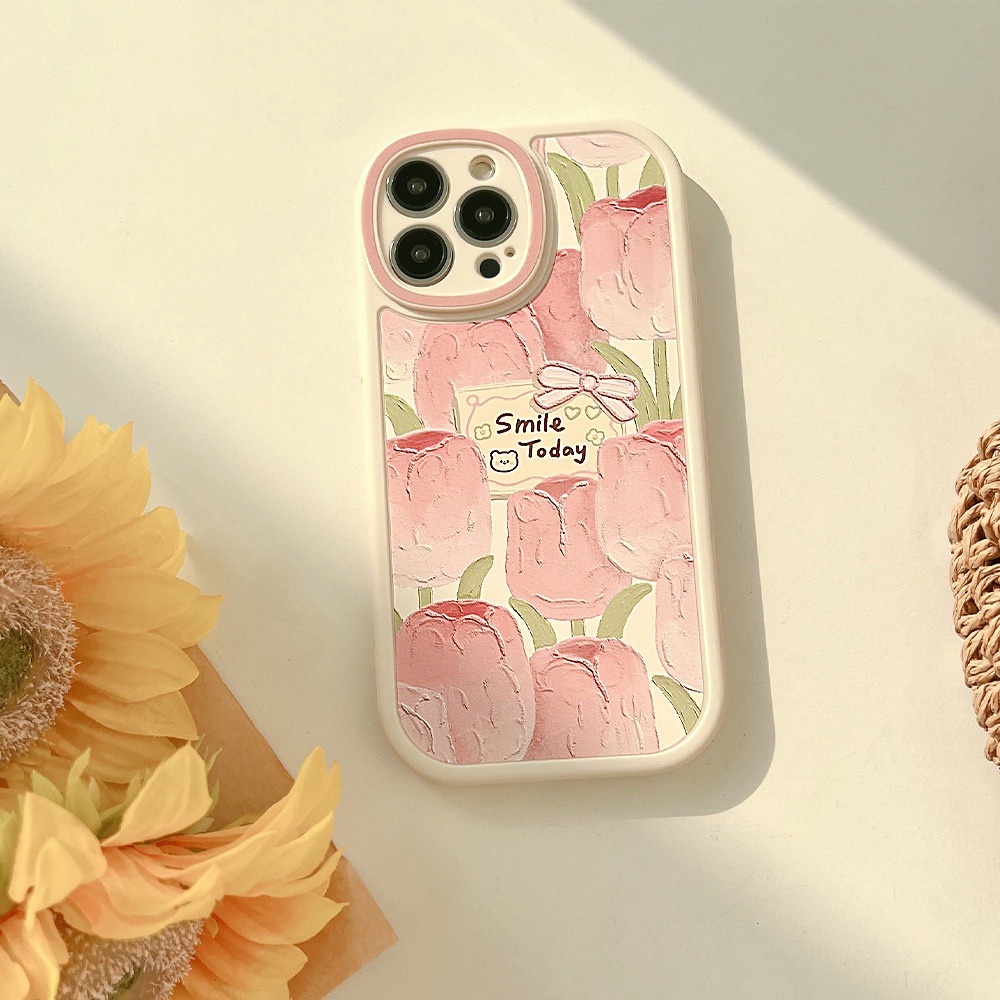 Case Bahan TPU Motif Bunga Besar Untuk iPhone 11 7Plus 8Plus Xr XS Max 13 12 Pro Max 12 11 7 8p Generation