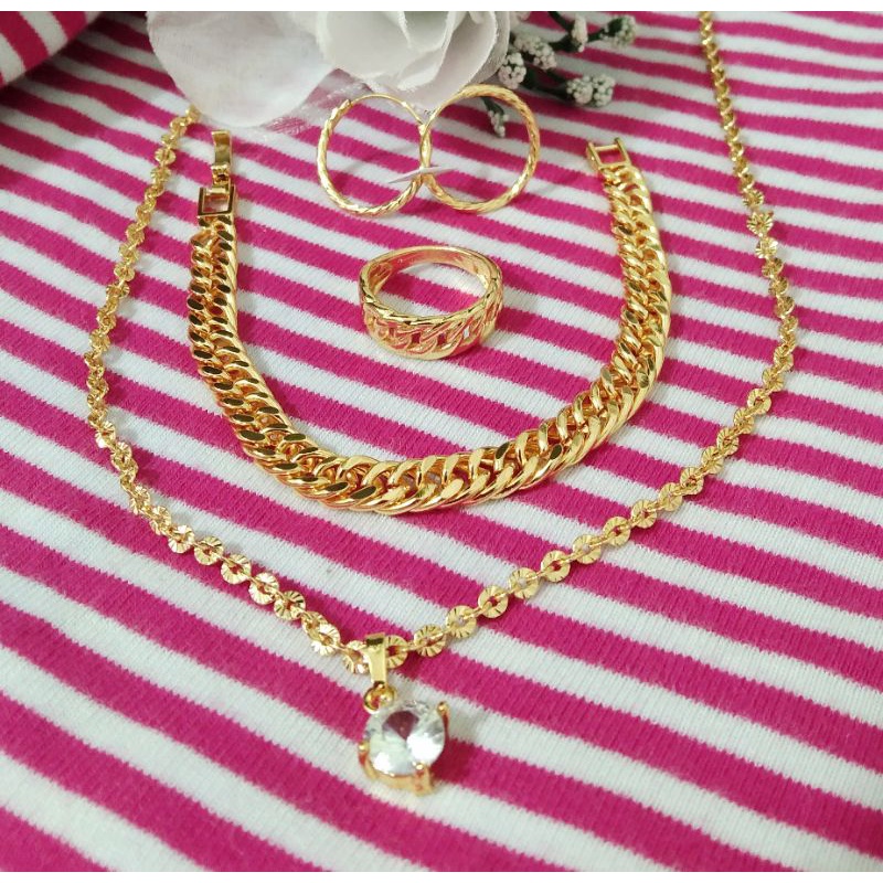 COD 1 set perhiasan wanita warna emas KODE 0-1,perhiasan xuping harga terjangkau,perhiasan wanita mu