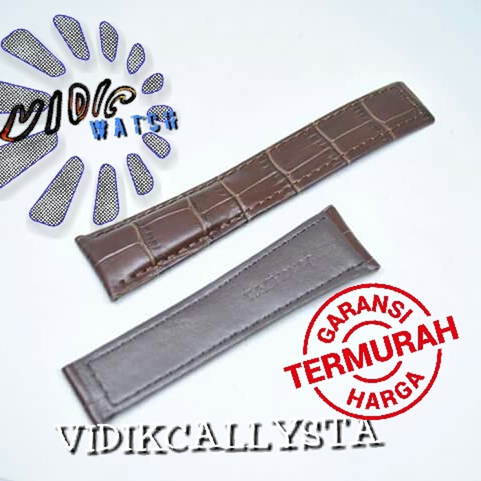 TALI KULIT TAGC CARERRA CALIBRE COKLAT MOTIF 22MM PREMIUM