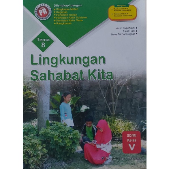 Buku PR kelas 5 tema 8. Intan Pariwara.