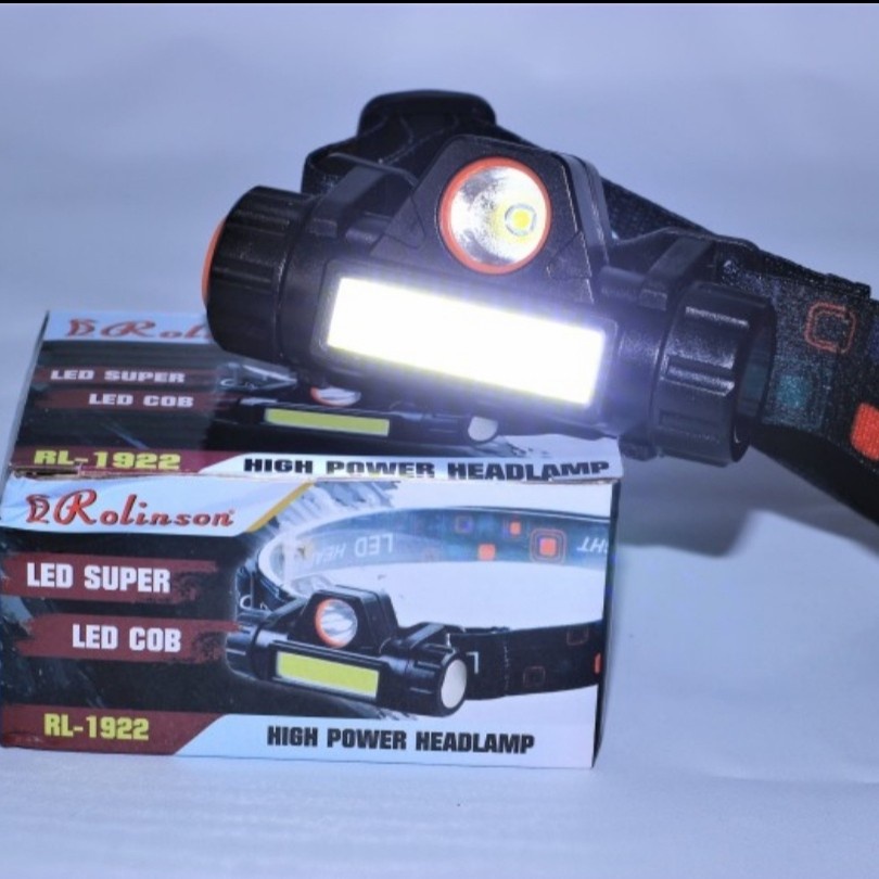 ROLINSON RL 1922 SENTER KEPALA LED COB HEADLAMP JAUH DEKAT LED CREE