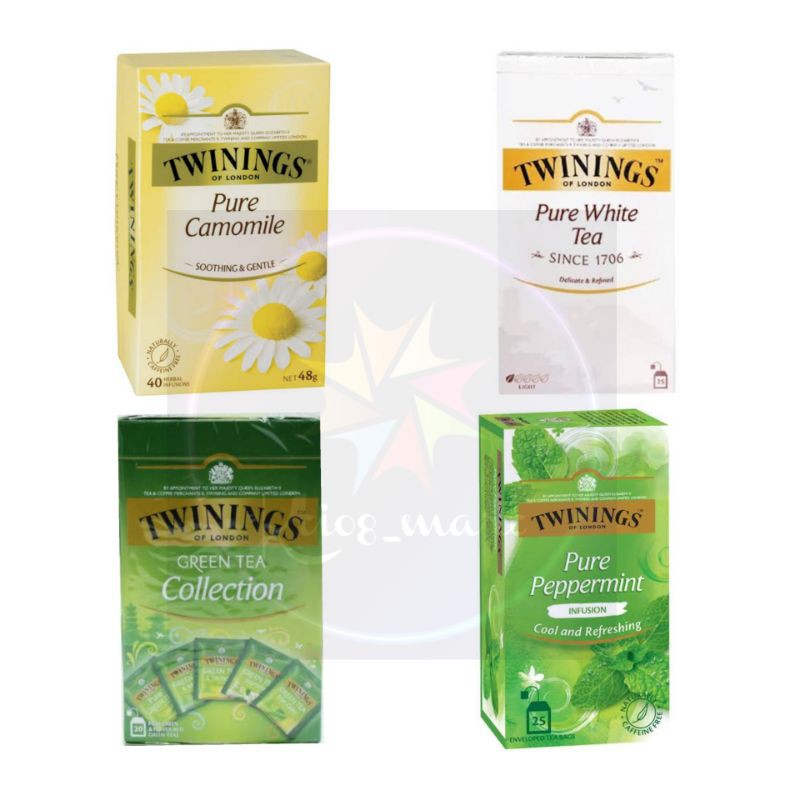 

Twinings Tea Green Tea Pure Camomile/Pure White Tea/GreenTea Collection/Pure Peppermint/Tea Import