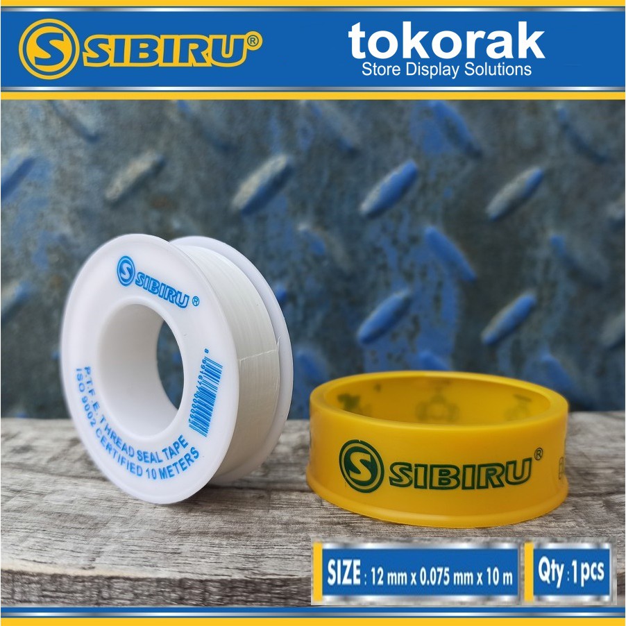 SEAL TAPE 1/2 INCH 10 METER SIBIRU - ISOLATAPE PIPA - ISOLASI KRAN