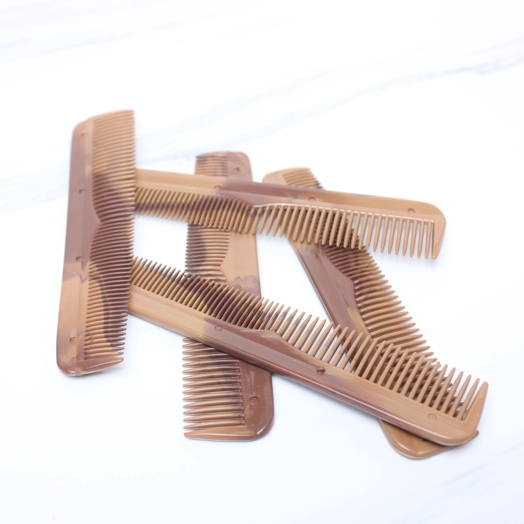 1 Buah Sisir Rambut Pria Saku Warna Coklat