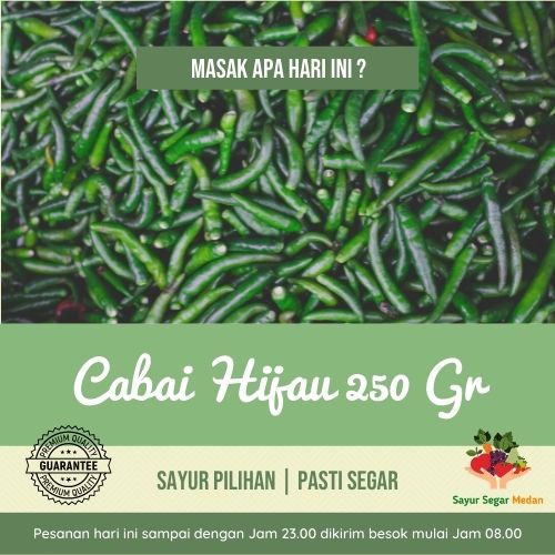 

Sayur Segar Medan | Cabai Hijau 1/4 Kg