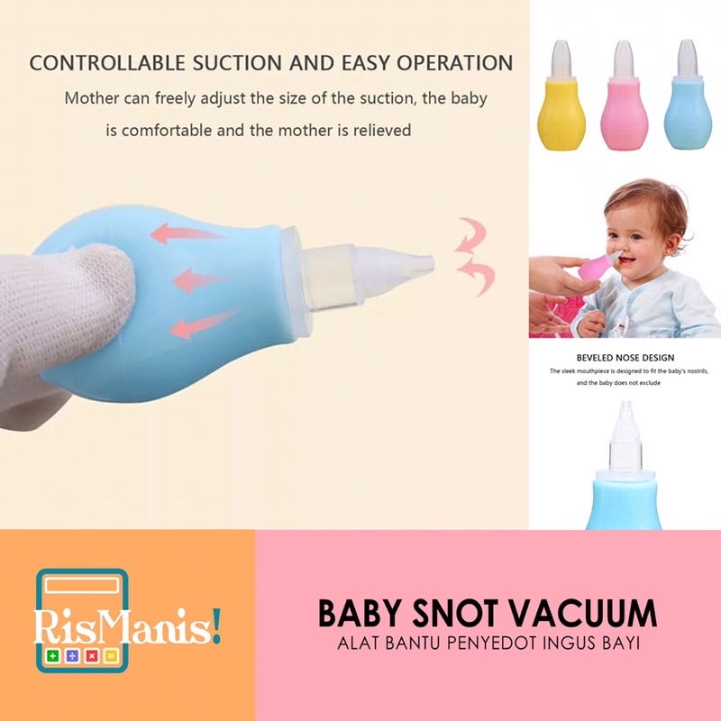 BABY SNOT VACUUM - Alat Bantu Sedot Hisap Ingus Lendir Pilek Flu Hidung Tersumbat Bayi Anak Balita