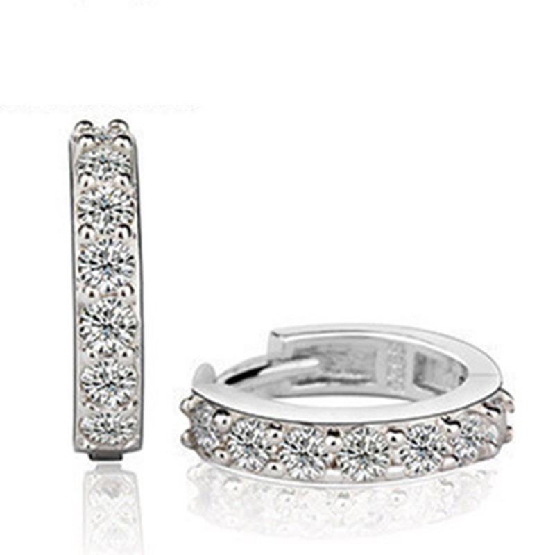 925 anting perak sterling anting-anting wanita dengan perhiasan fashion berlian-K