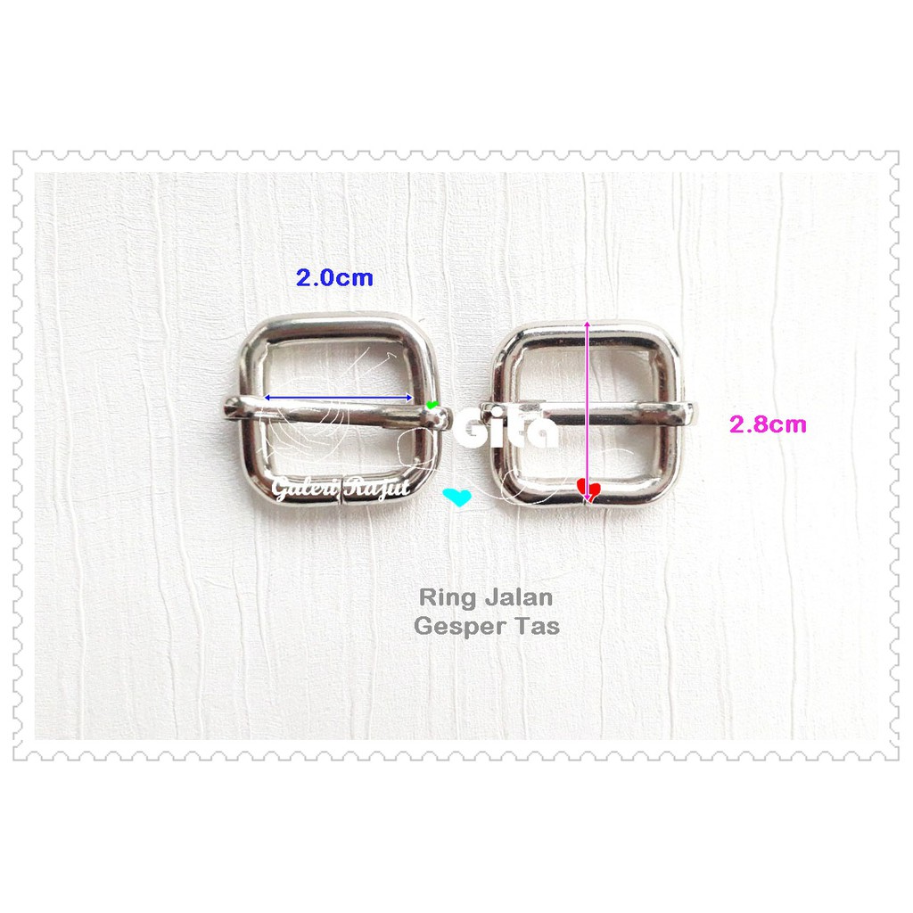 Ring Jalan Tas Selempang 2.0x2.8cm tebal / Ring Jalan / Ring Tas