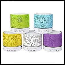 &lt;^ SJA ^&gt; Mini Speaker Bluetooth Model Kaca Retak Wireless Speaker