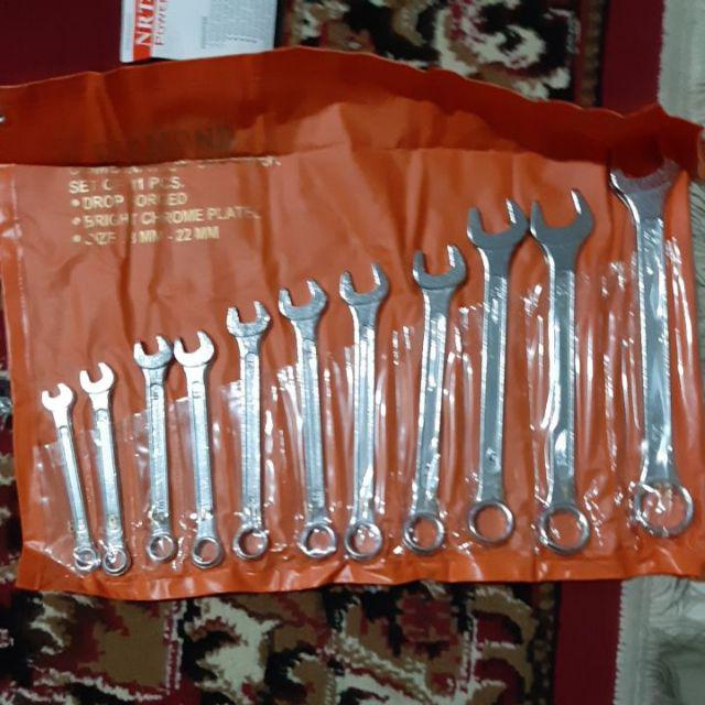 Kunci Ring Pas Set 11pc 8 - 24 Mm Diamond Combination Spanner Wrench