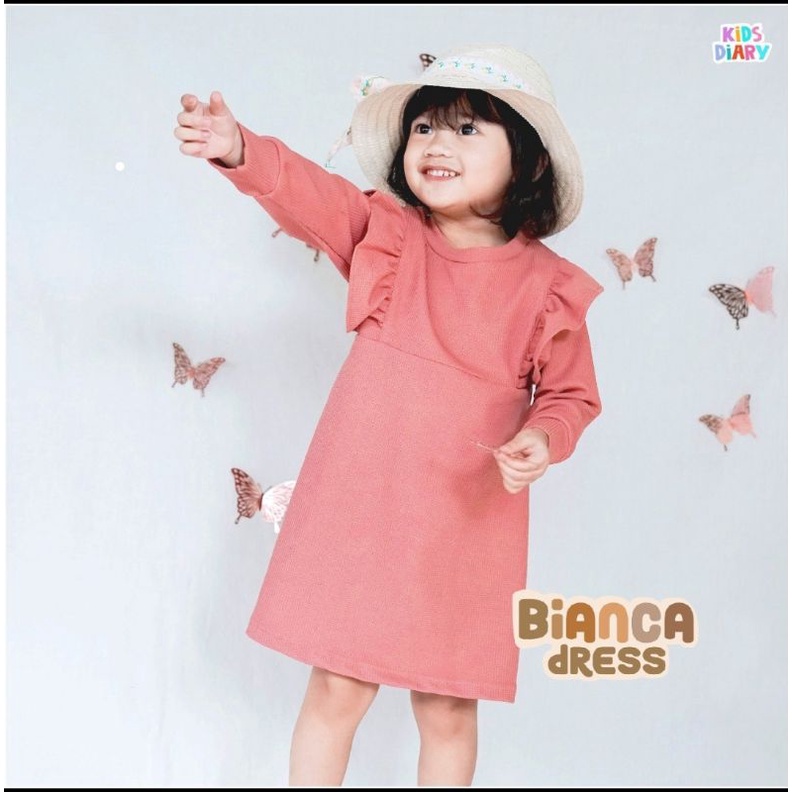 Kids Diary Plus - Bianca Dress waffle Anak Cewek 1-4 Tahun