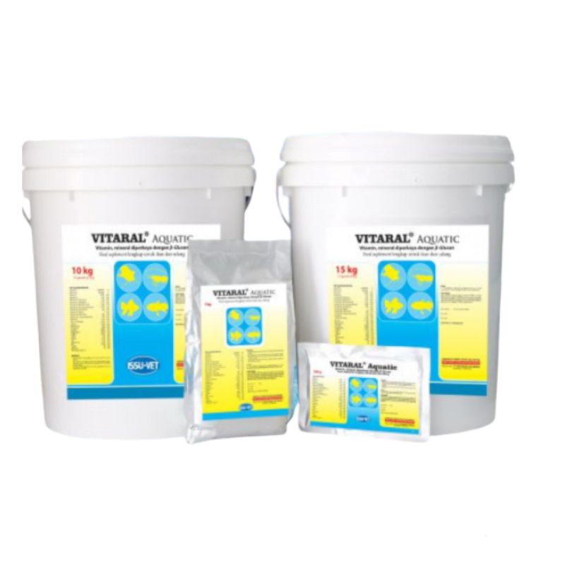 ISSU / Vitaral Aquatic Vitamin Mineral diperkaya dengan Beta Glucan feed Suplemen lengkap untuk Ikan