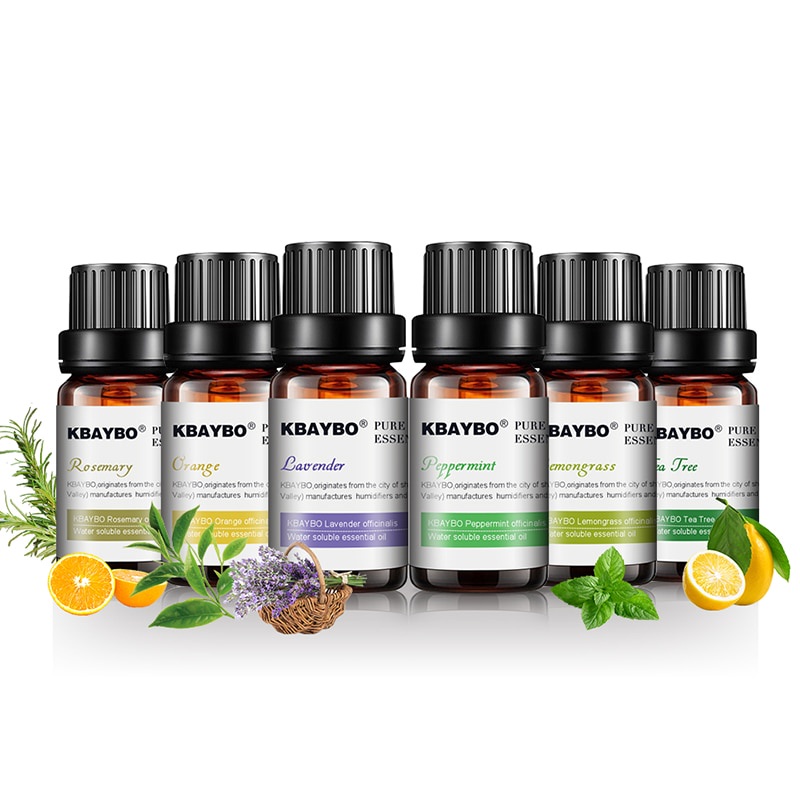 KBAYBO set 6pcs 10ml pure essential oil diffuser oil aromatherapy aromaterapi esensial oil minyak