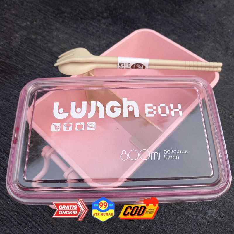800ml DELICIOUS LUNCH box - kotak Bekal makan/tempat makan