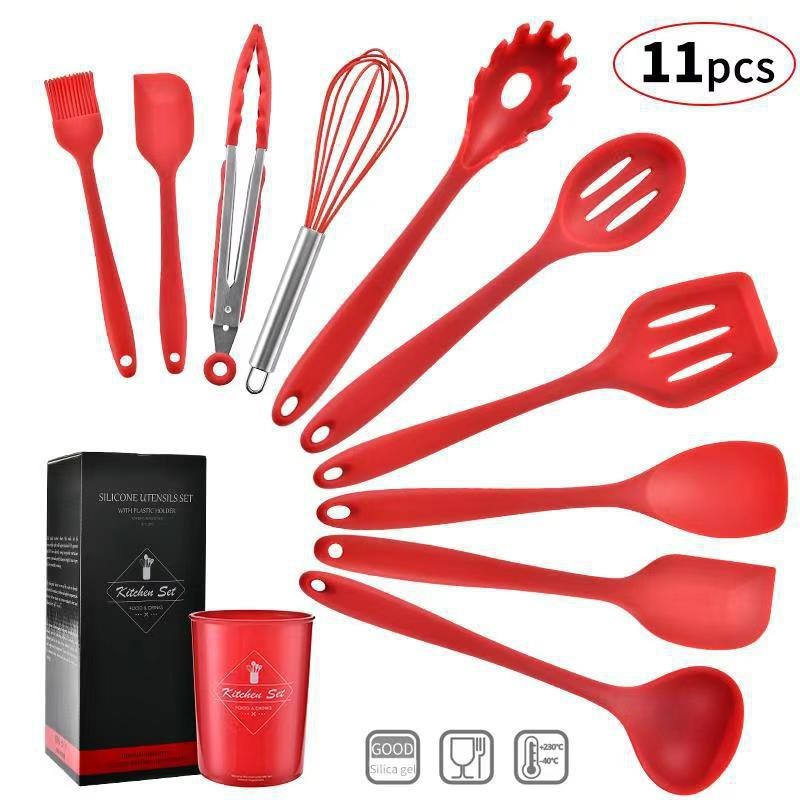 Silicone Kitchen Utensils Set / Spatula Sutil Silikon Set 11 In 1