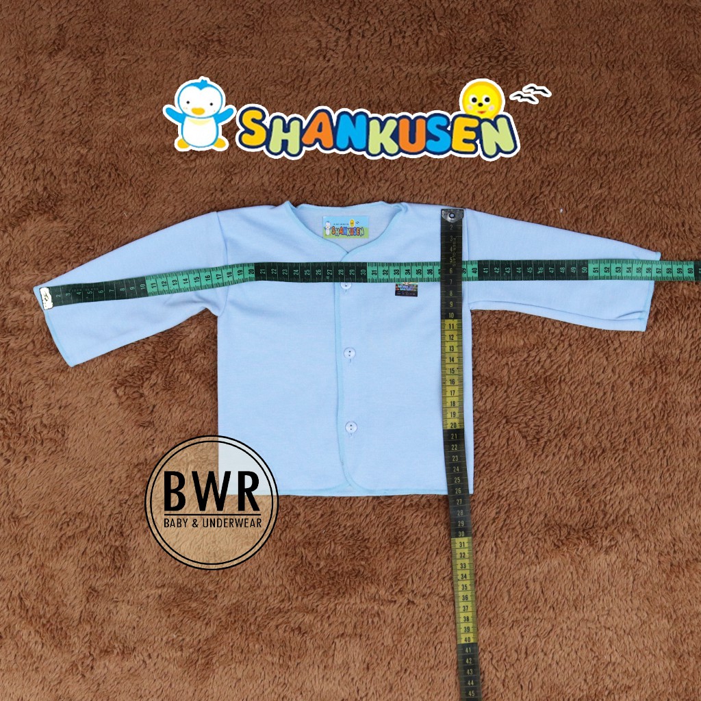 [ 6 pcs ] Baju Bayi Shankusen POLOS [ IV D1 ] Baju bayi new born kancing depan - Bwr