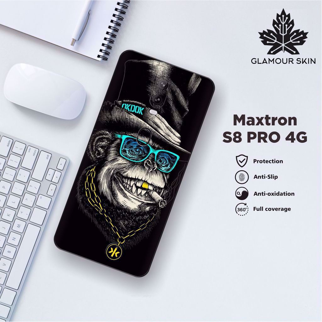 *(Dapat2PCS)* MAXTRON S8 PRO 4G Garskin Case/Stiker Protector Motif GORILA
