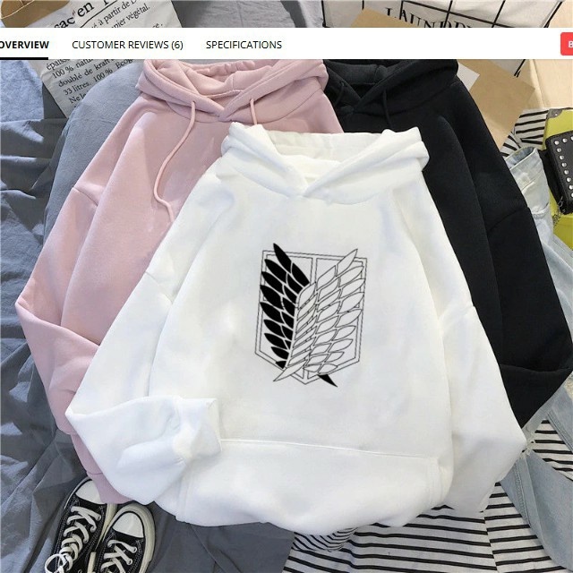 ANIME AOT WINGS HOODIE TEBAL / HOODIE UNISEX