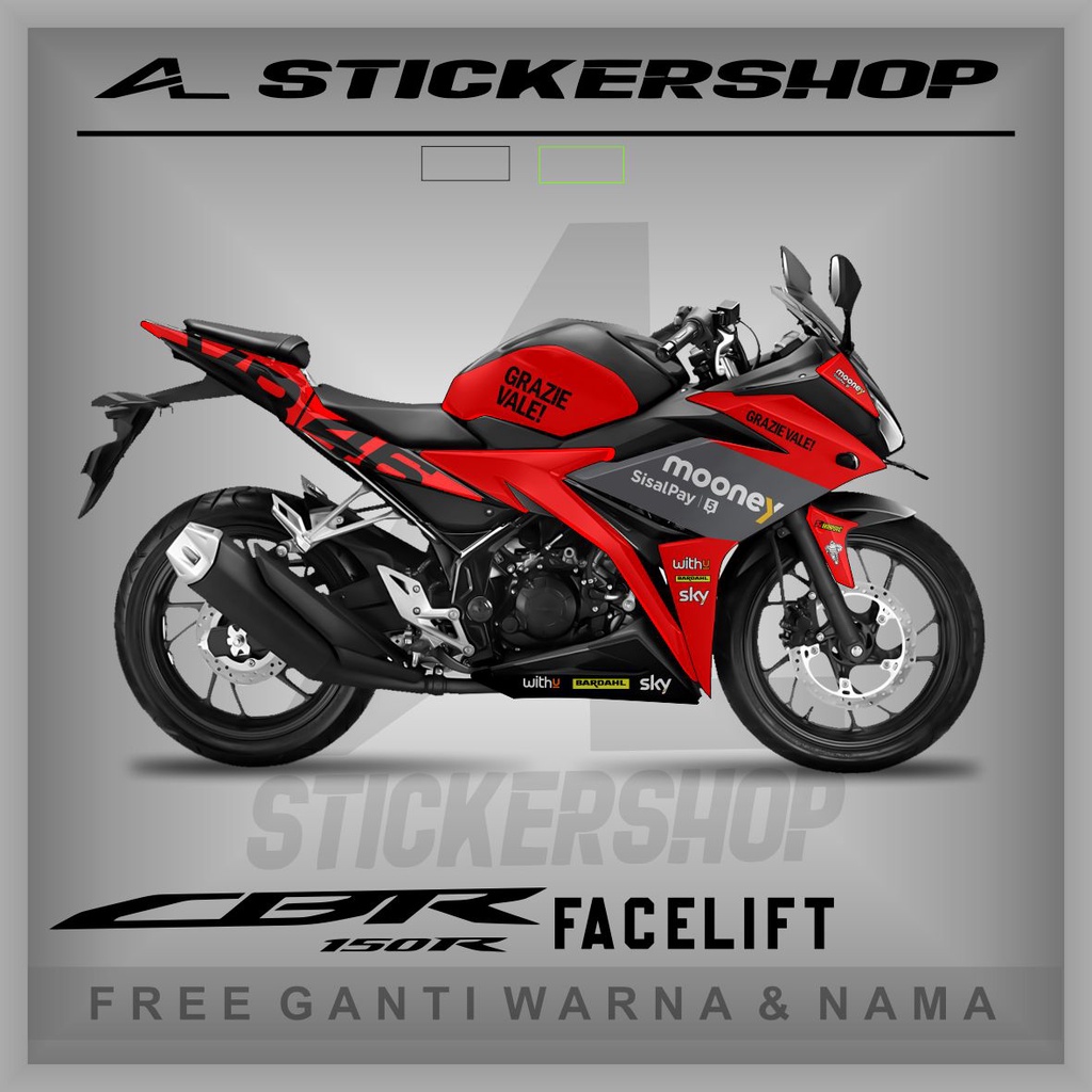 STRIPING CBR 150 / VARIASI / GRAFIS / SEMIFULL / LIVERY MOONEY VR46