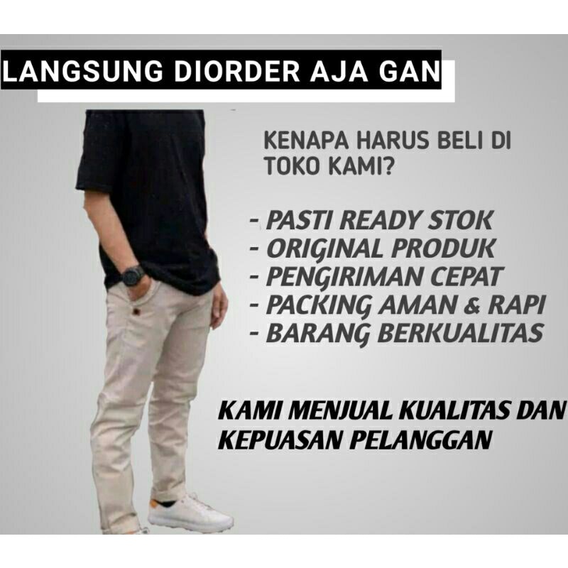 CELANA CHINO panjang pria slimfit Celana pinggang kolor (RIP)Size : 28-38