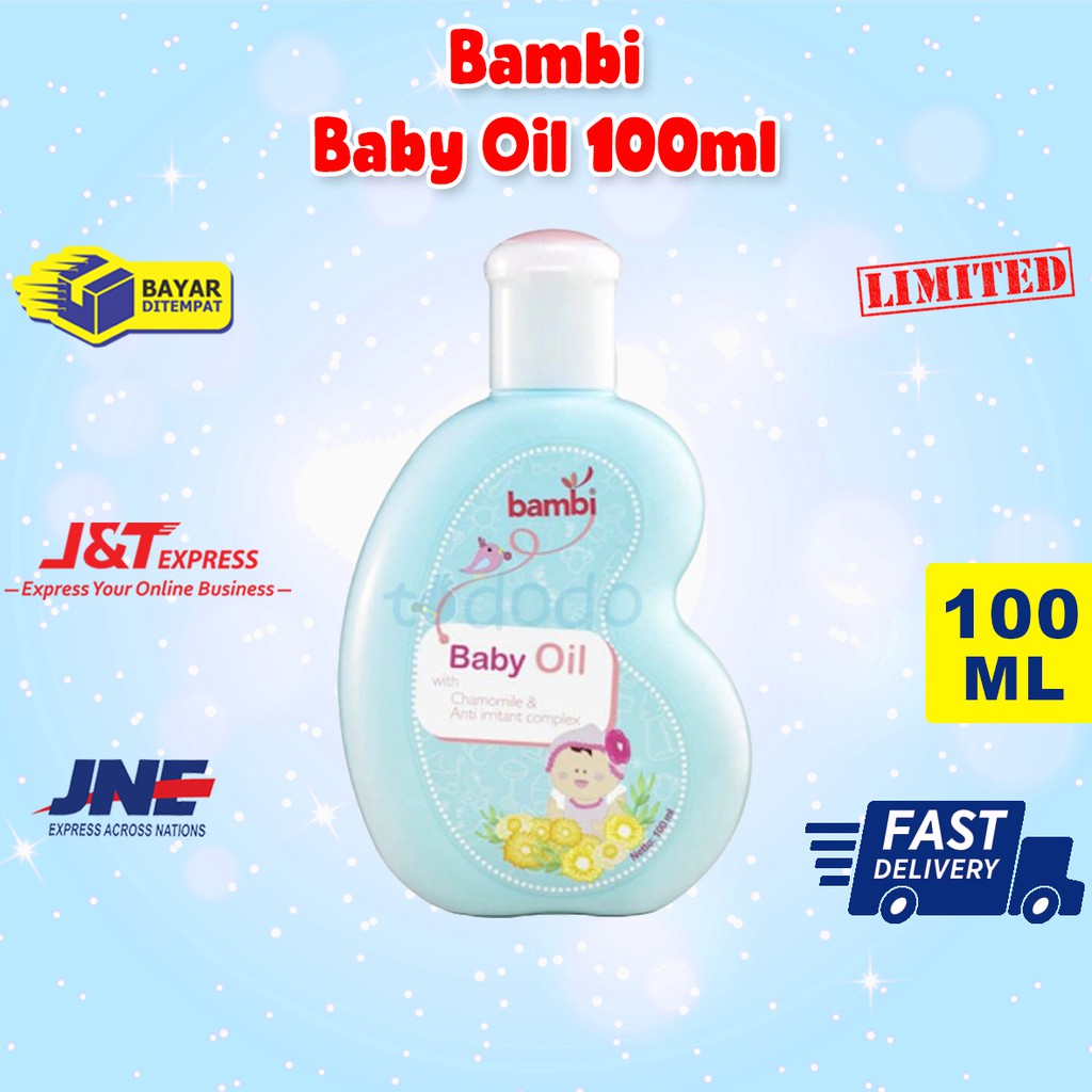 Bambi Baby Oil 100ml - Minyak Bayi