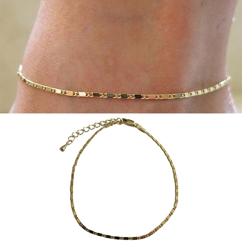 Gelang Kaki Rantai Warna Emas Untuk Wanita