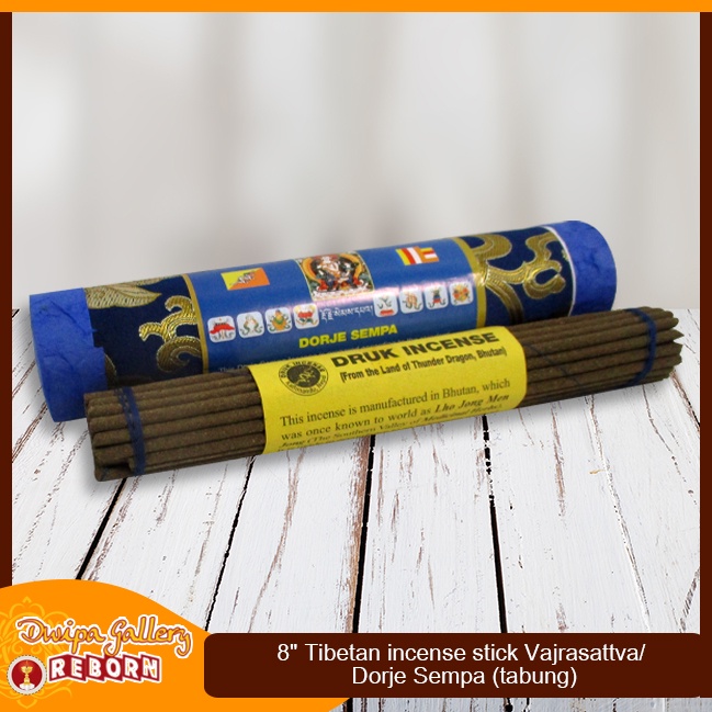 Dupa Hio Tibetan incense stick Vajrasattva/ Dorje Sempa (tabung) 8&quot;