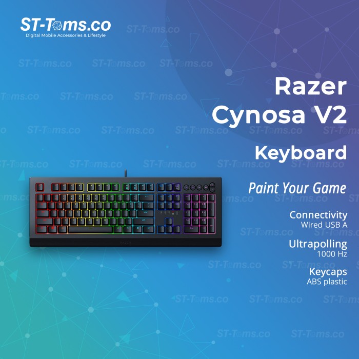 Jual Razer Cynosa V Chroma Rgb Membrane Gaming Keyboard Us Layout