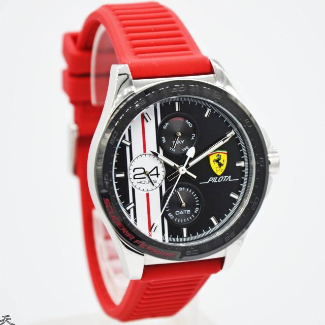 Jam Tangan Pria Ferrari 0830659 - 0830657 - 0830661 Rubber Karet Original Murah
