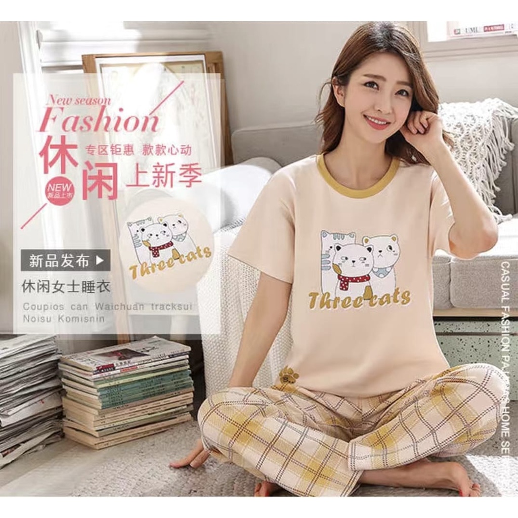 Baju tidur piyama cp bahan kaos import