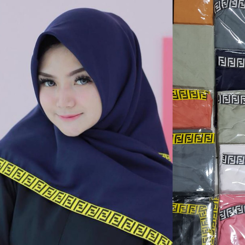 Jilbab Kerudung  segi  empat  FF Shopee Indonesia