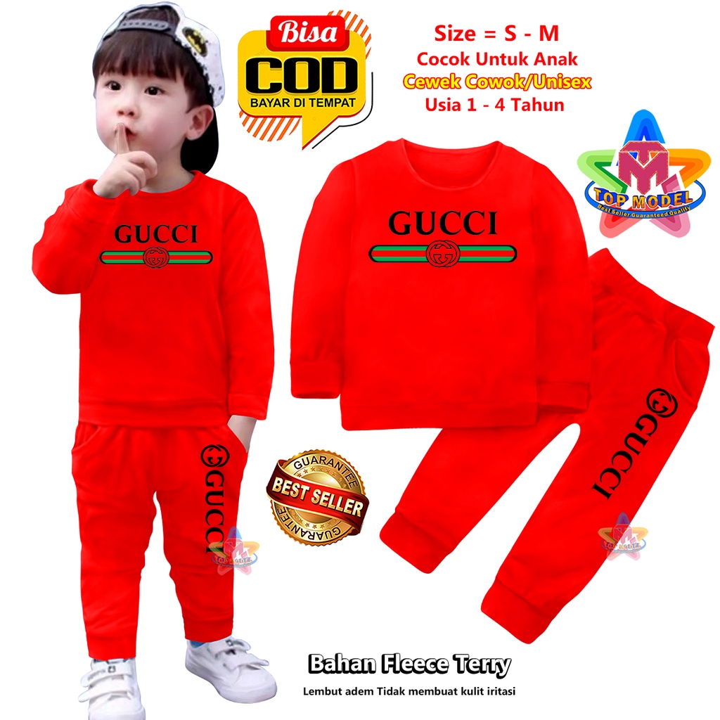 Setelan Baju Anak UNISEX 1-4 Tahun Cewek Cowok,TM00010 B terbaru dan termurah Bahan Fleece Terry