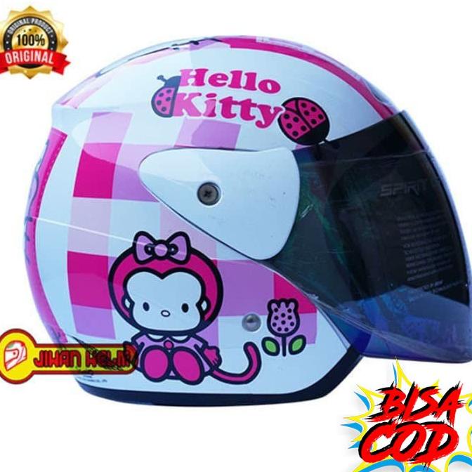 Helm / Helm Gm / Helm Wanita Gm Evolution Hello Kity White Termurah Hgm2164